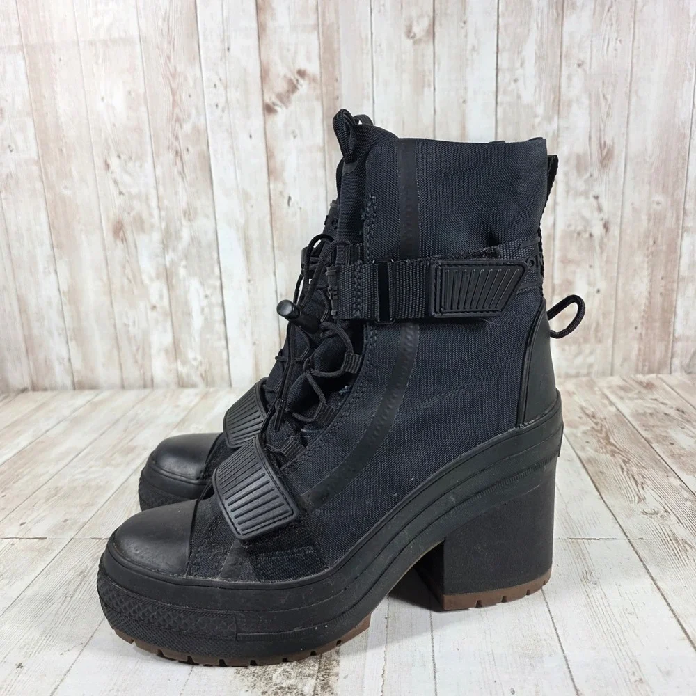 Converse Chuck Taylor All Star GR82 Black Platform Boots 563468C Womens 6.5